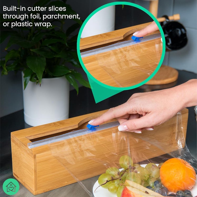 Green Stand Market Plastic Wrap Dispenser with Cutter