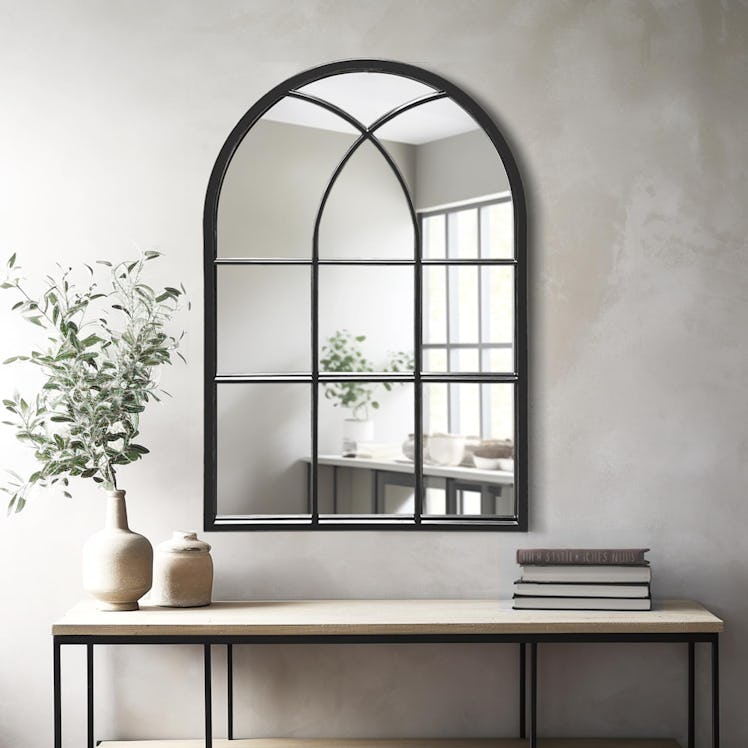 Dewfig Arched Window Wall Mirror