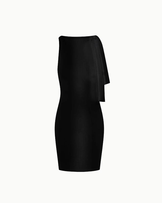 Sueded Stretch Knotted Mini Dress