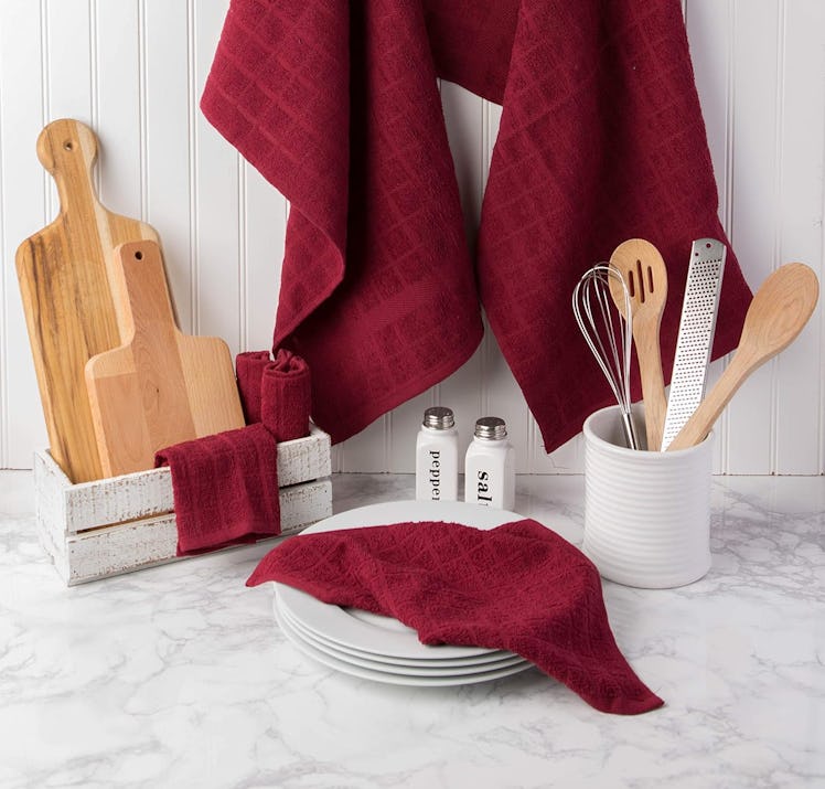 DII Basic Terry Collection Windowpane Dishtowels (4-Pack)