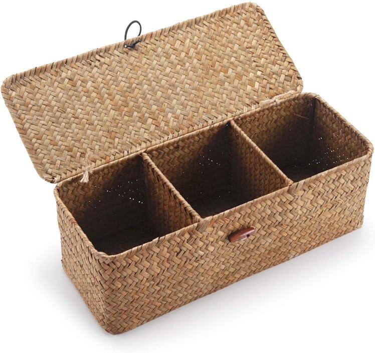 Seagrass Storage Basket with Lid