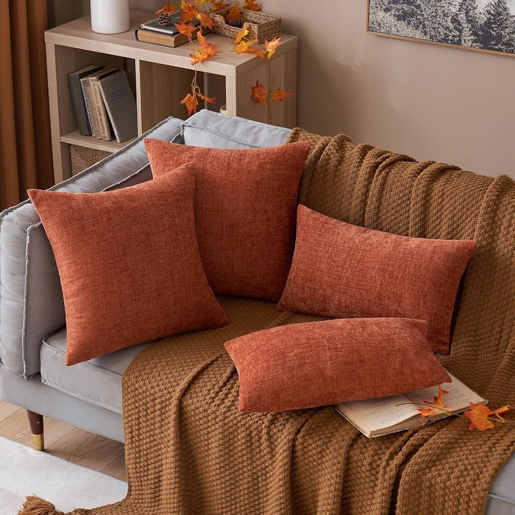 MIULEE Terracotta Throw Pillow Covers (2-Pack)