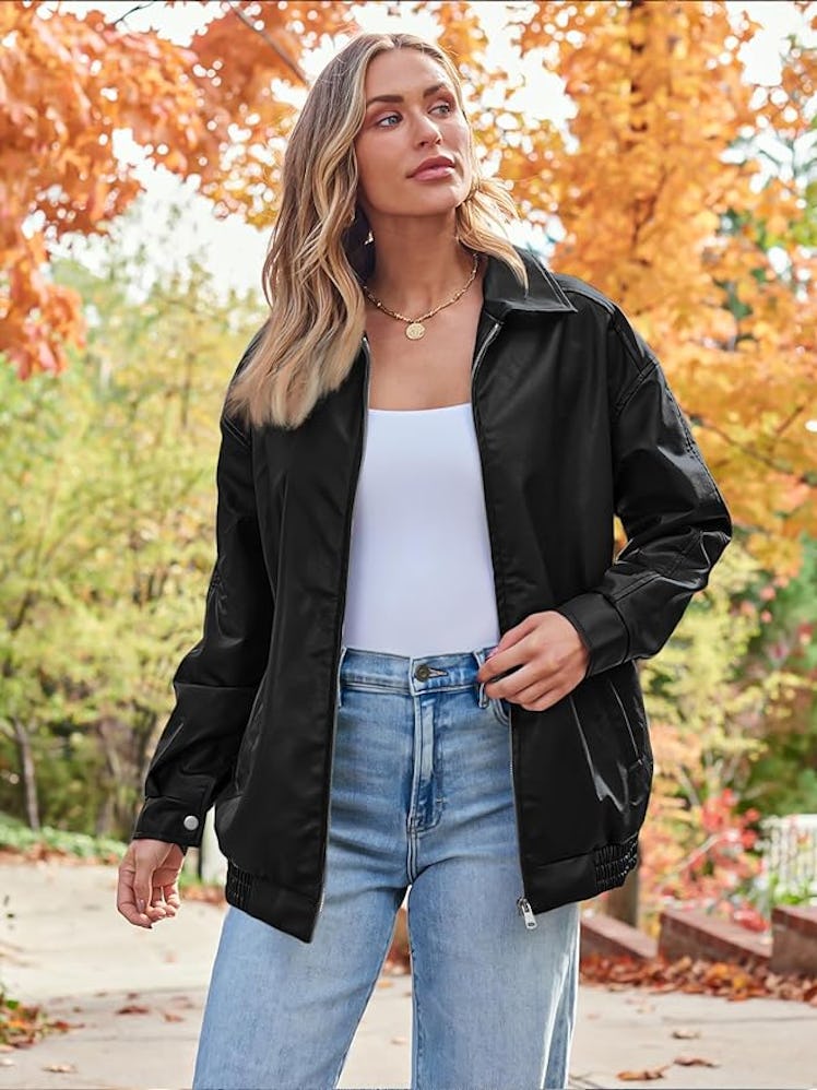 AUTOMET Oversized Leather Jacket