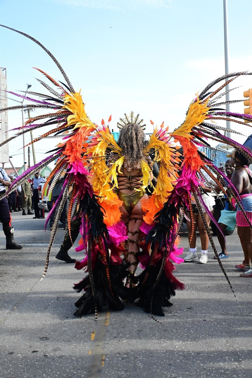 Rihanna’s barely there Carnival festival costume.