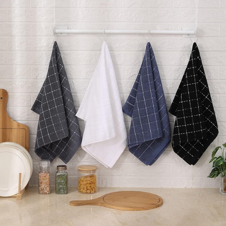 Mordimy 100% Cotton Terry Cloth Kitchen Towels (4-Pack)