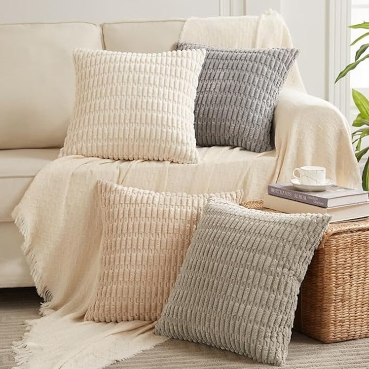 Fancy Homi Decorative Throw Pillow Covers (4-Pack)