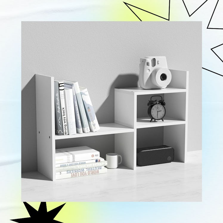 MASAKA B&W Desktop Organizer Office Storage Rack