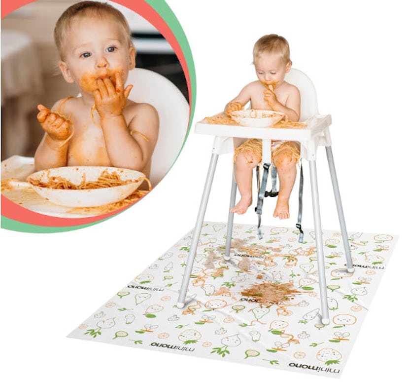 Minimono Baby Splat Mat for Under High Chair (30-Pack)