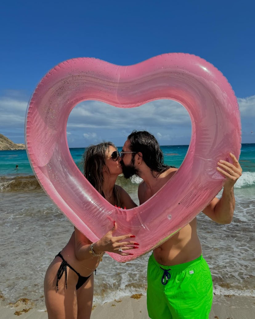 Heidi Klum wore the stringiest bikini on vacation with her husband.