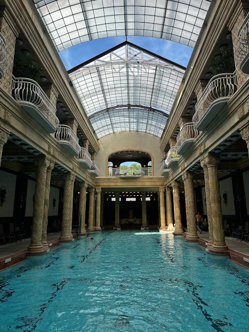 Bathhouse and ceiling in Budapest, Hungary