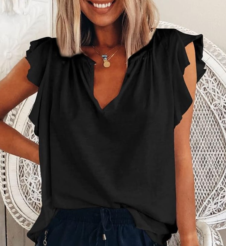 Dokotoo Ruffle Tank Top Shirt