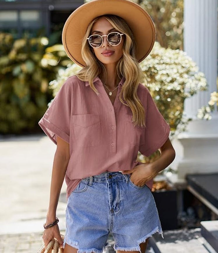 Chigant Cotton Linen Blouse