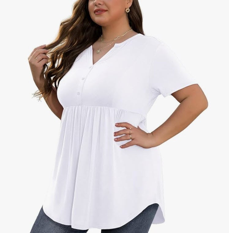 SHIJIALI Casual Flowy T-Shirt Top