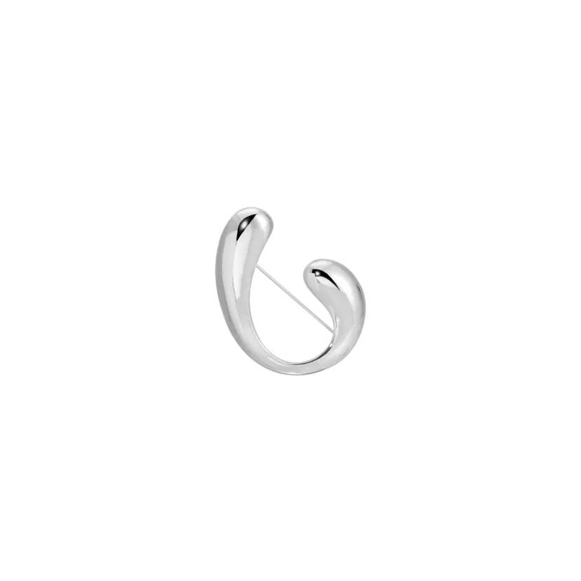 Twist Brooch in Silver