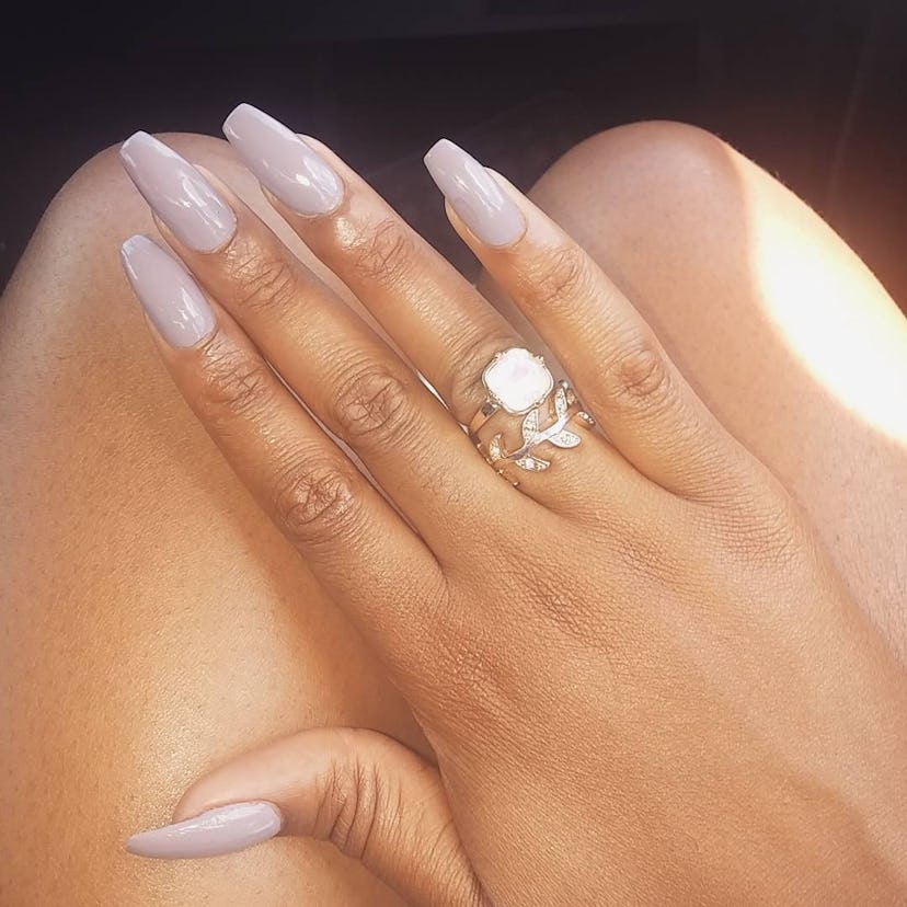 Neutral greige polish shades are on-trend for fall 2024.