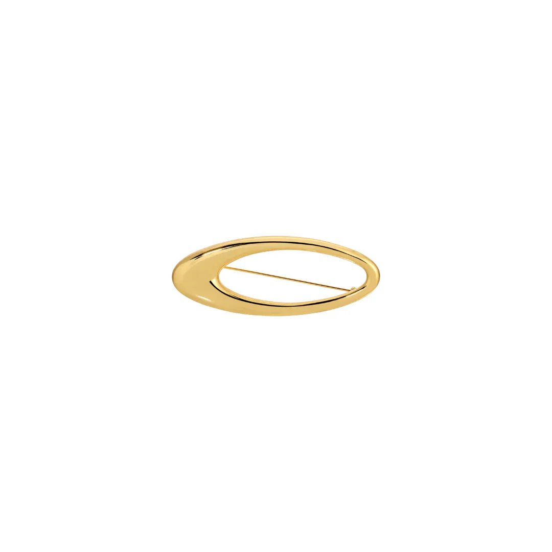 Oval Brooch in Gold