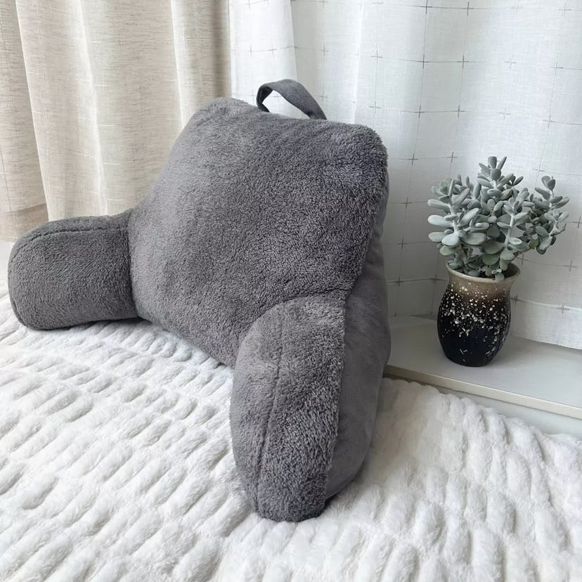 Faux Shearling Bed Rest Pillow
