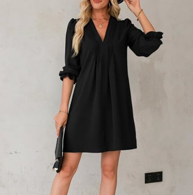 Dokotoo A-Line Ruffle Sleeve Midi Dress