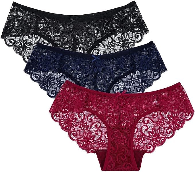 Sunm Boutique Seamless Bikini Lace Underwear (3-Pack)