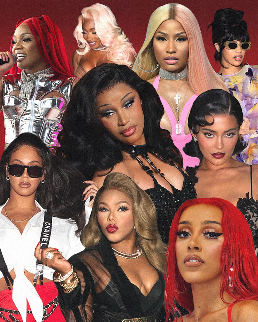 A collage of famous women Tokyo Stylez has coiffed