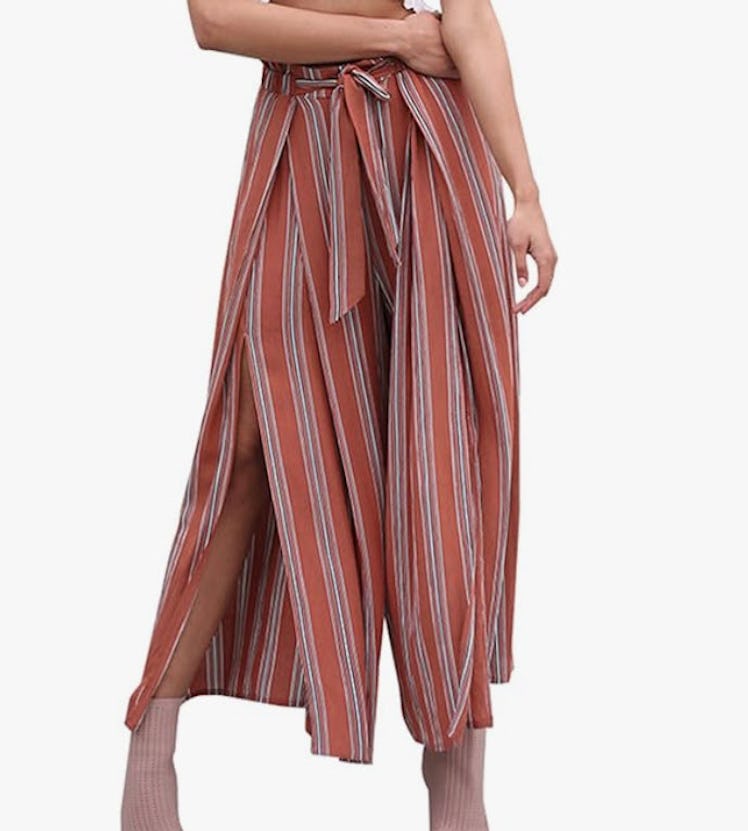 BerryGo Linen Flowy High Waisted Pants