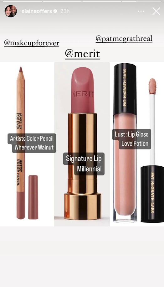 Blake Lively’s makeup artist shared her current lip combo.