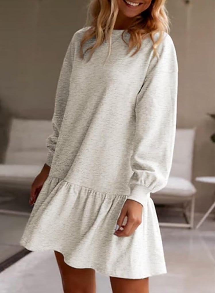 BLENCOT Patchwork Sweatshirt Dress