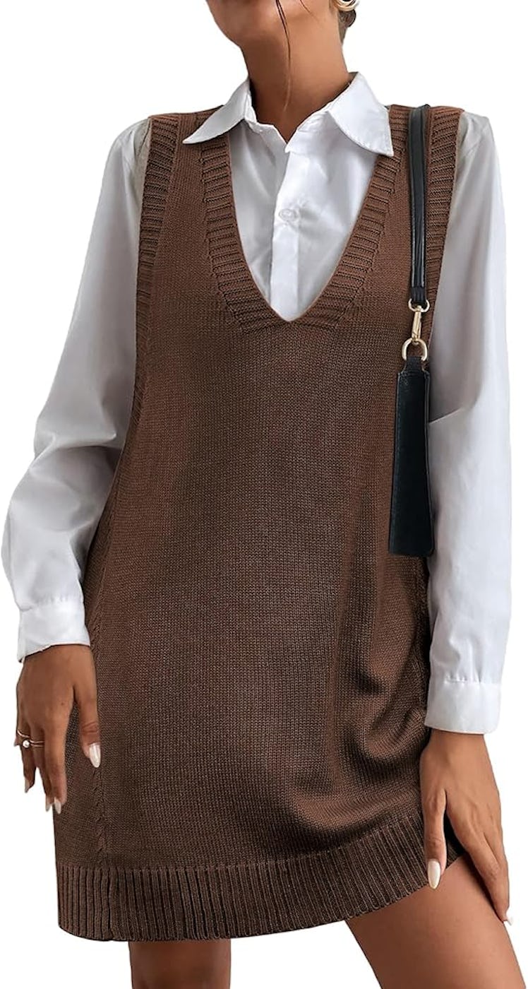 HOTOUCH Sweater Vest Dress