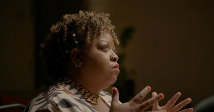 A psychic in a scene from 'Look Into My Eyes'