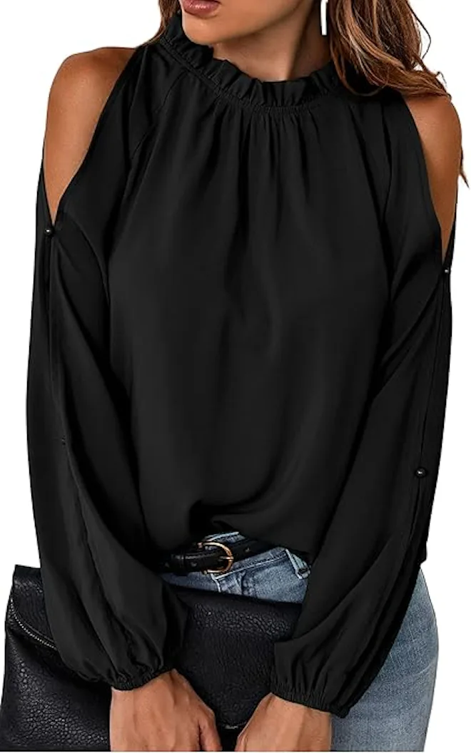 CCTOO Cold-Shoulder Top