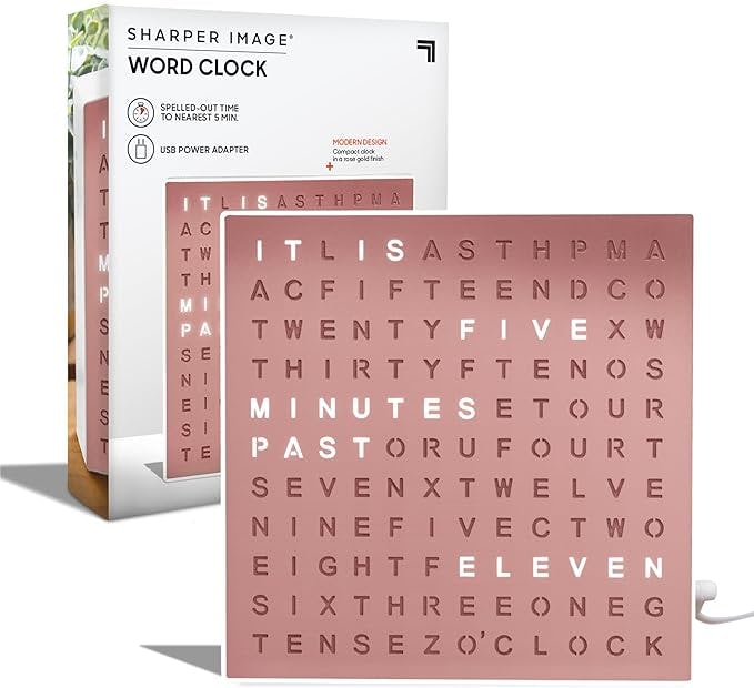 Sharper Image LED Light-Up Word Clock