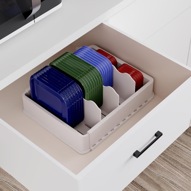  SWOMMOLY Food Storage Container Lid Organizer