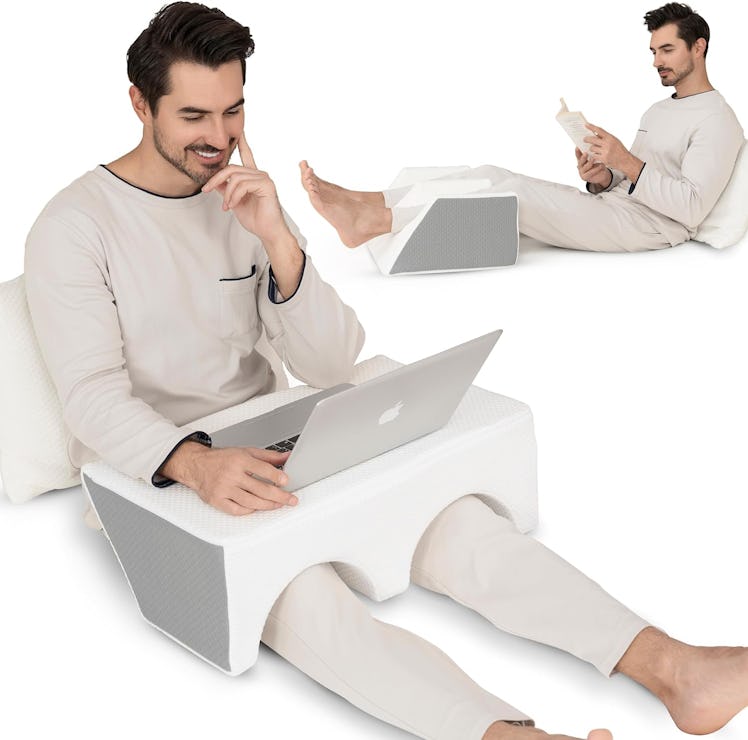 Sleepah Soft Plush Foam Lap Desk & Leg Elevation Pillow