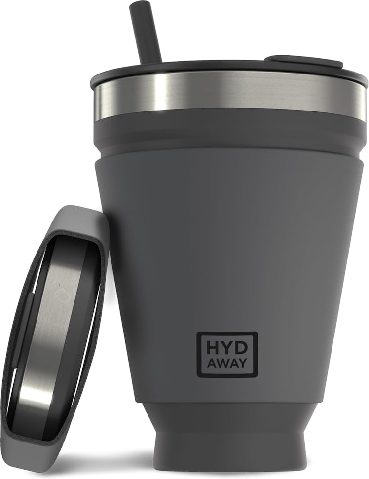 HYDAWAY Collapsible Tumbler with Lid and Straw