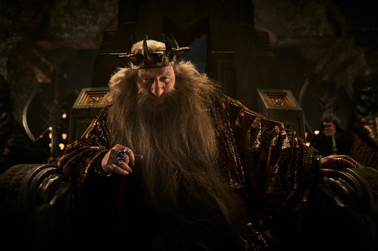 Peter Mullan as King Durin III in The Lord of the Rings: The Rings of Power