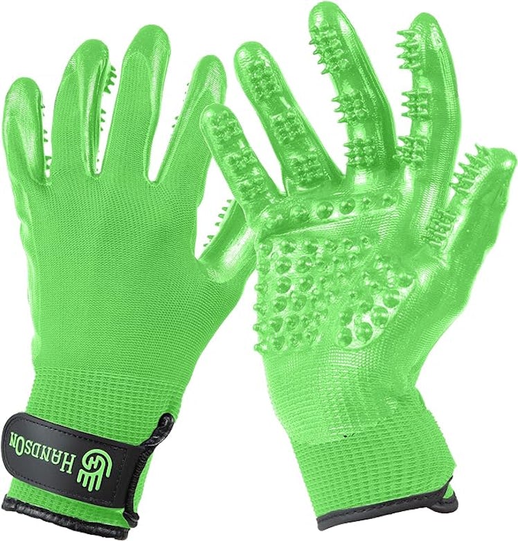 H HANDSON Pet Grooming Gloves 