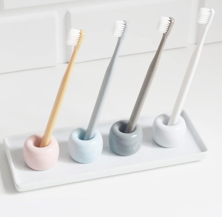 Urbanstrive Mini Ceramic Toothbrush Holder (2-Pack)