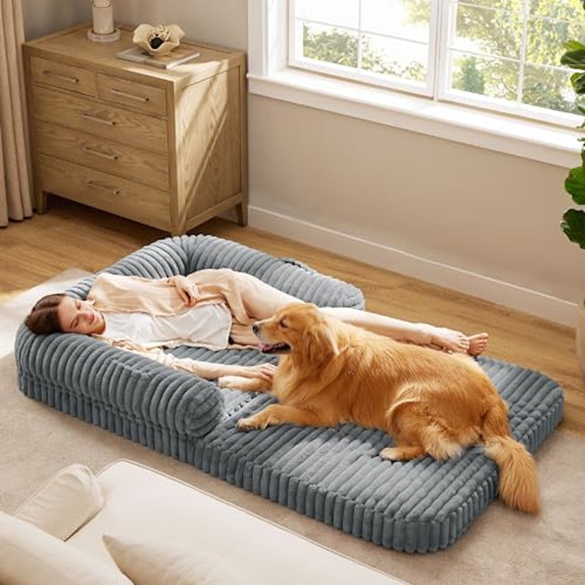 Bedsure Foldable Human Dog Bed for People