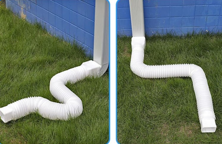 plusgutter White Rain Gutter Downspout (2-Pack) 