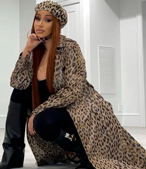 Cardi B leopard outfit