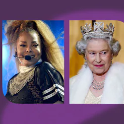 Janet Jackson had a wardrobe mishap in front of the late Queen.