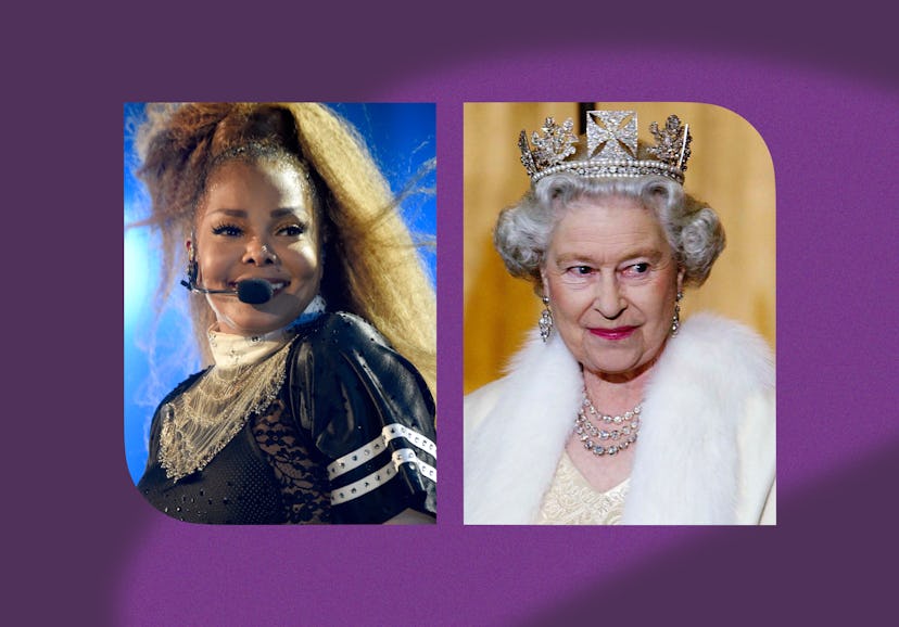 Janet Jackson had a wardrobe mishap in front of the late Queen.