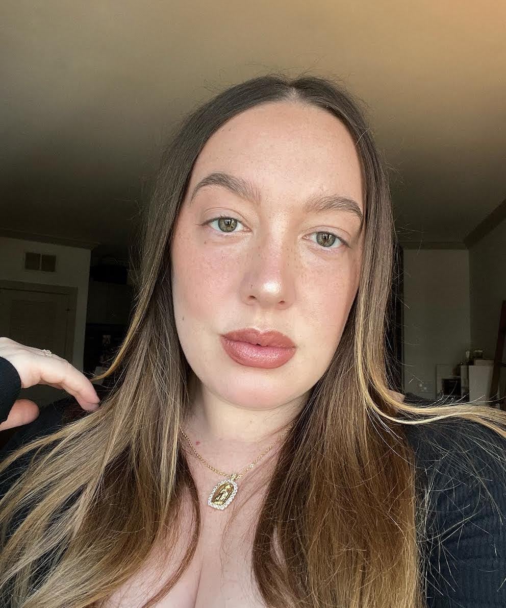 Olivia Rose Rushing used the Purple Neutralizer on her light brunette balayage hair.