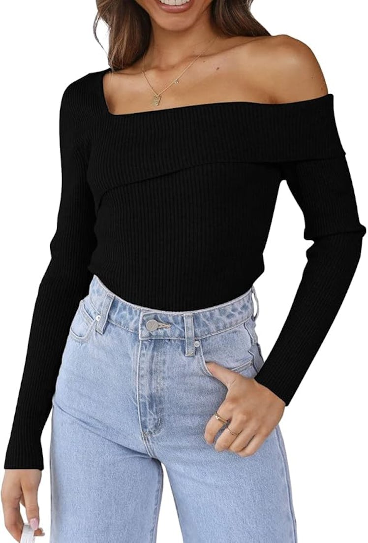 LILLUSORY Off The Shoulder Sweater