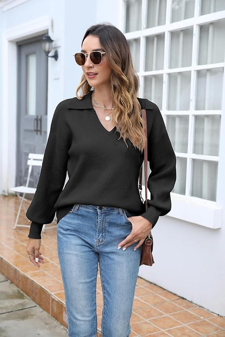 GUNEST V-Neck Lapel Pullover