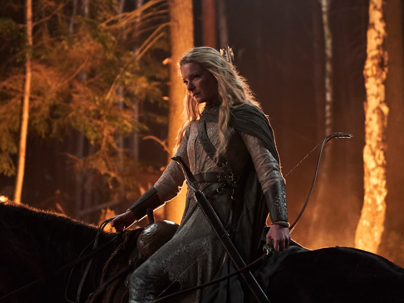 Morfydd Clark as Galadriel in The Lord of the Rings: The Rings of Power