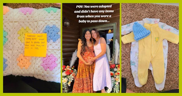 In a TikTok, an adopted mom received a touching gift of her best friend's family heirlooms.
