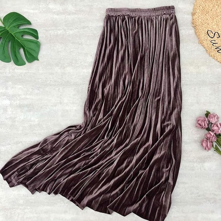 ebossy Velvet Maxi Skirt 