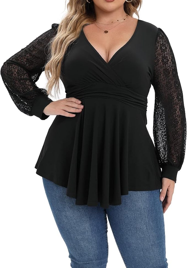 Gocolloa Plus Size V-Neck Tunic