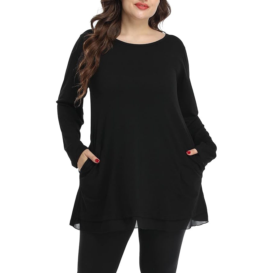 Shiaili Autumn Tunic Shirt with Pockets